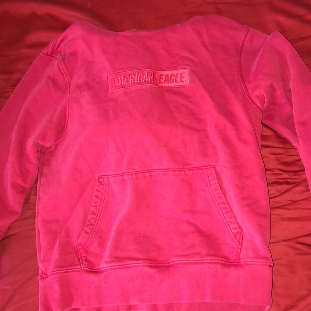Red American eagle hoodie